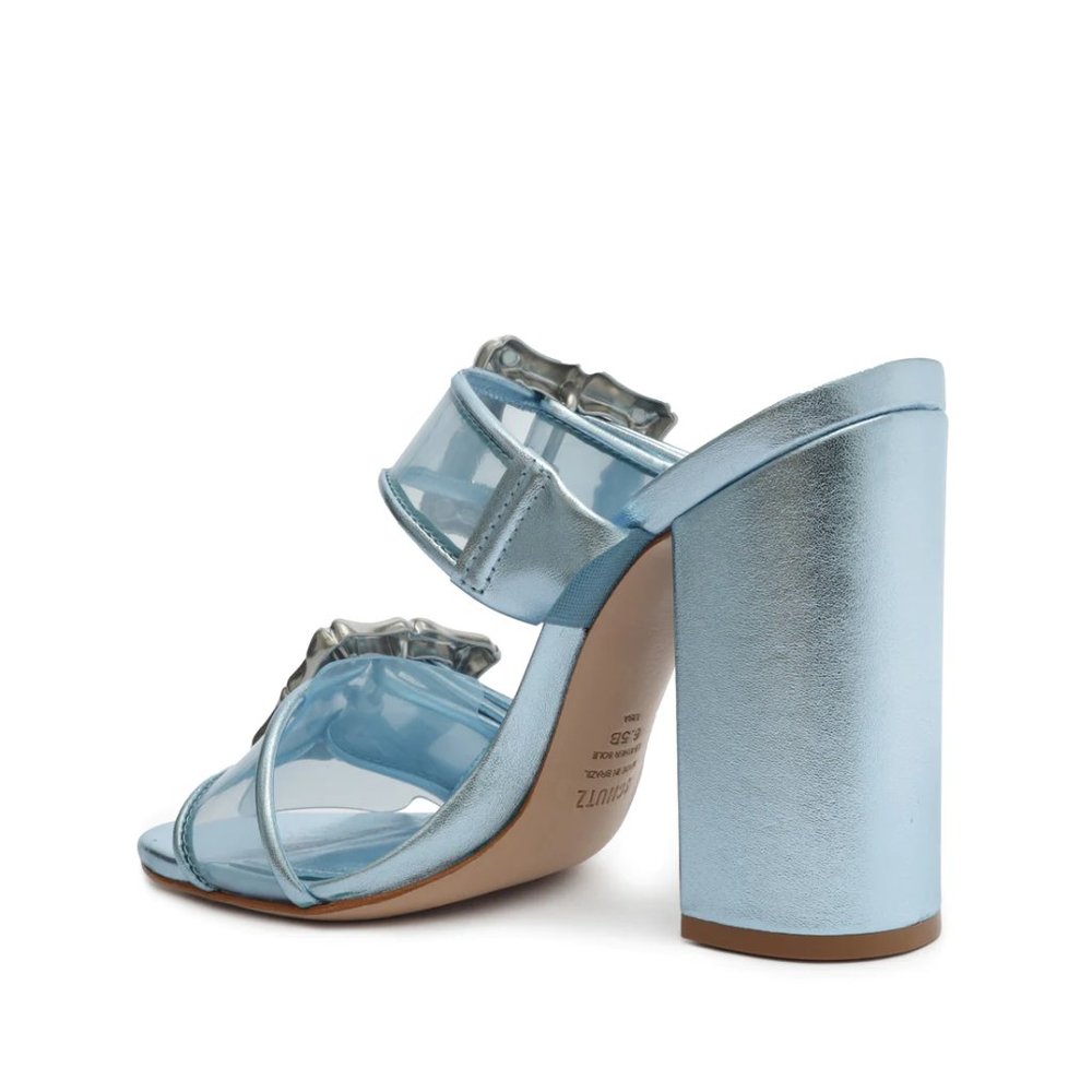 $89 NWT (7) SCHUTZ Buckle Leather Sandals - Picture 3 of 7